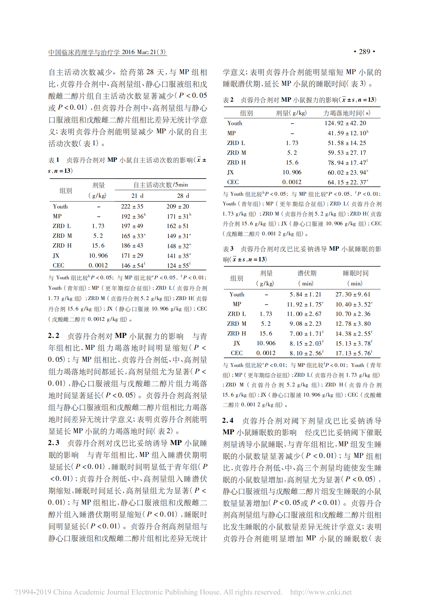 贞蓉丹合剂对小鼠更年期综合征的影响_陈波_02